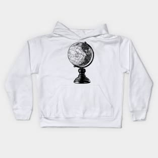 Globe hand drawn Kids Hoodie